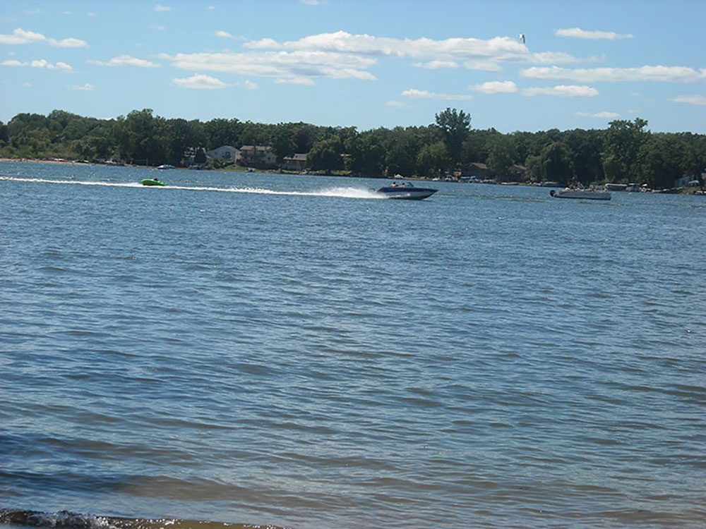A lakefront view in Racine County